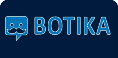 A Botika logo featuring a bot symbolizing task automation, designed without an outline stroke as per guidelines.